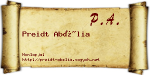 Preidt Abélia névjegykártya